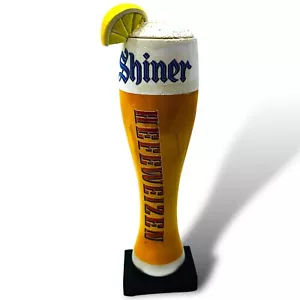 VINTAGE SHINER HEFERWEIZEN manico rubinetto birra pinta birra birra con limone su bar pub - Foto 1 di 8