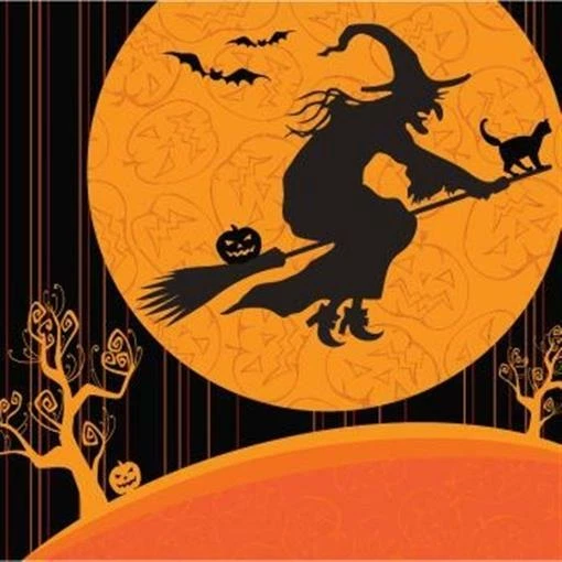 Halloween Witch's Crossing Lunch Napkins Paper 18 Pack Halloween Party Tableware - Image 1 of 1