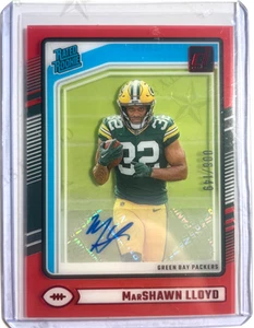 MarSHAWN LLOYD 2024 CLEARLY DONRUSS ROOKIE RED AUTOGRAPH AUTO #6/149 -PACKERS!! - Picture 1 of 2