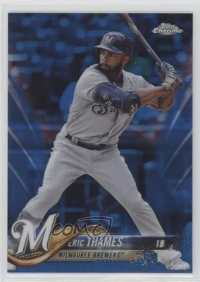 2018 Topps Chrome Blue Refractor /150 Eric Thames #7 - Image 1 of 2