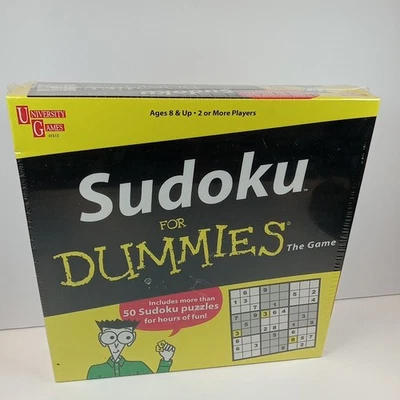 Sudoku for Dummies Game SEALED University Games 2005 Family Kids Number Puzzle - Image 1 of 4