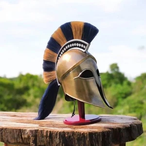 Mittelalter tragbarer griechischer korinthischer Helm Lederfutter Ritter Halloweenhelm - Bild 1 von 5