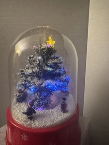 Albero di Natale Casa Dicembre Musicale Fibra Ottica Globo Neve Decorazione In Scatola - Foto 1 di 12