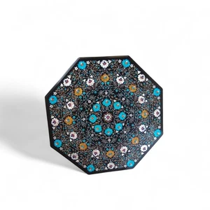 36" Octagonal Marble Center Table Multi Precious Inlay Stone Patio Home Decor - Picture 1 of 10