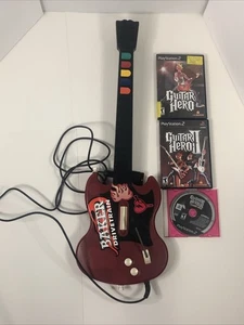 Guitar Hero Red Octane Wired Controller (PS2) PSLGH & Three Game Bundle Tested - Picture 1 of 5