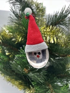 Christmas Snowman Spoon Ornament Gift Upcycled Vintage Bent Cutlery Silverware - Bild 1 von 8