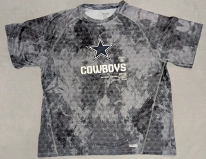 Dallas Cowboys Shirt Mens XL Gray Reebok Stretch Training Wicking Short Sleeve - Picture 1 of 10