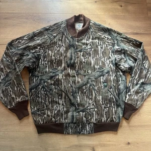 Vintage Mossy Oak Jacke Herren Large Jagd Bomber Camo Treestand USA - Bild 1 von 9