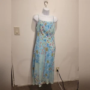 Abito floreale blu fairycore Y2k vintage Jonathan Martin taglia 11 Us M - Foto 1 di 6