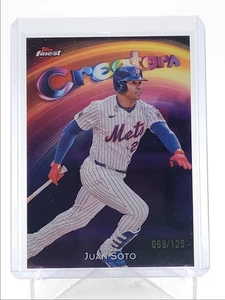 JUAN SOTO 2025 TOPPS FINEST CREATORS PURPLE REFRACTOR /125 Q4450 - Picture 1 of 2