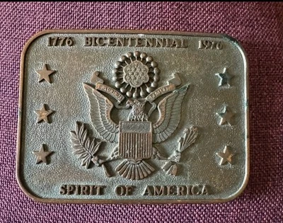 Bicentennial - Spirit of America 1776-1976 Metal Belt Buckle VTG 1976  - Image 1 of 4