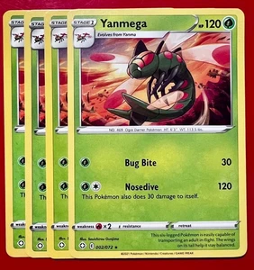4x Yanmega 002/072 Pokémon TCG Shining Fates NM Playset Lot Rare - Picture 1 of 1