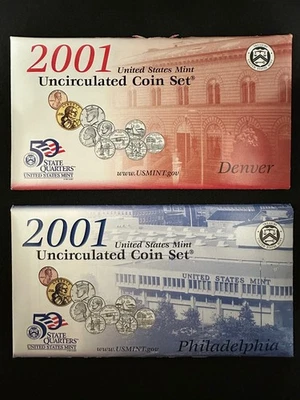 2001-D&P US Mint Uncirculated Set | 20 Coins | Original Packaging/CoA | D&P Mint - Image 1 of 4