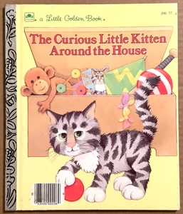 Sehr guter Erhaltungszustand 1986 HC Little Golden Book frühe Ausgabe neugieriges Kätzchen um Haus L Hayward - Bild 1 von 8