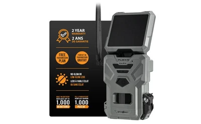 SPYPOINT SPYPOlNT FLEX S DARK Cellular Night Vision Gray Trail Camera with Solar Panel