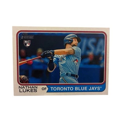 2023 Topps Heritage High Number - Nathan Lukes #667 (RC) Toronto Blue Jays - Image 1 of 2