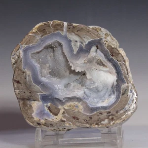 Dugway Geode Half 2 Section Lumpy Boytroidal Chamber Druzy Quartz Crystal Stone - Picture 1 of 6
