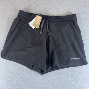 NEU Patagonia Nine Trails Damen-Laufshorts, Größe M, schwarz, 6 "Innennahttasche - Bild 1 von 14