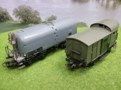 Märklin H0 1 fuel oil tank car 1 baggage car (WG) E1839 - Image 1 of 4