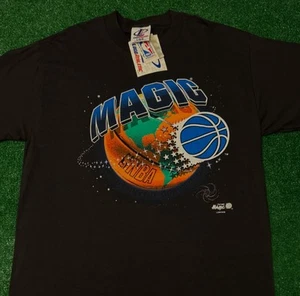 Vintage 90s Orlando Magic NBA Big Logo VTG Shirt Mens Large New With Tags 1990s - Picture 1 of 3