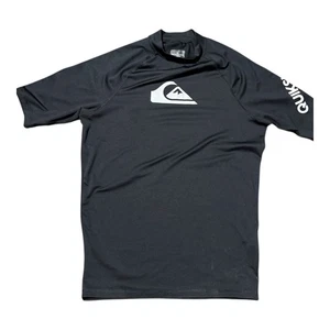 Protector contra erupciones Quiksilver negro M Lrg surf deportes acuáticos compresión mangas cortas - Imagen 1 de 7