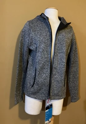 ZeroXPosur Performance Fleece Thermal Hoodie Women‘s Jacket Charcoal SzL - Image 1 of 4