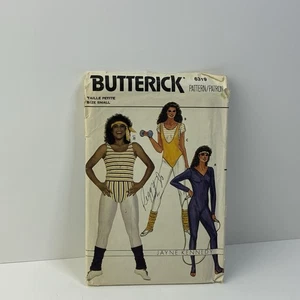 Bodysuit Top Briefs Aerobic Workout Gear Size Sm CUT Pattern 6319 Vintage 80s - Picture 1 of 2