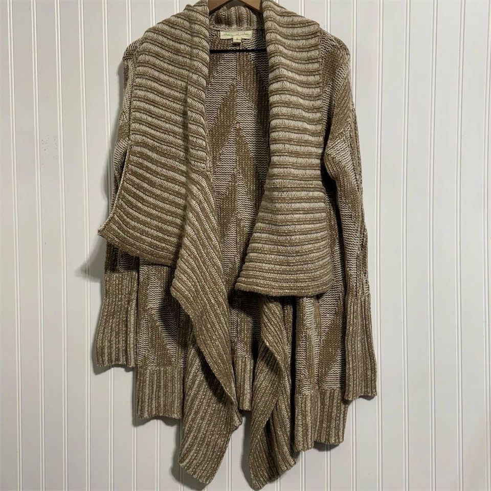 Cárdigan Cascada Tejido Grueso Mirando a las Estrellas S Boho Chevron Suéter Acogedor  Foto 1 de 4