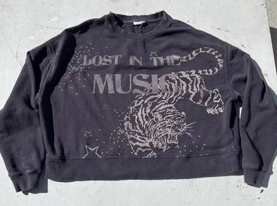 Sudadera para mujer Pilcro negra Lost in Museum XS Tiger Mythical Zodiac Anthro Foto 1 de 4