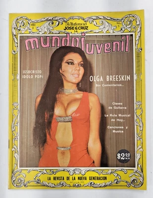 MUNDO JUVENIL, MEXICAN MAGAZINE, No.5 JULY 1972, OLGA BREESKIN ON COVER - Image 1 of 4