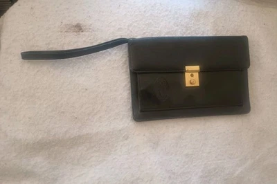 Bolso de Mano Organizador Bolso de Mano Cartier Negro Vintage - Cartera Foto 1 de 4