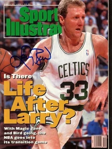 Larry Bird Signed 1992 Sports Illustrated Magazine Celtics NO LABEL PSA - Picture 1 of 2