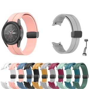 For Samsung Galaxy Watch 4 / 5 40mm 44mm / 5 Pro 45mm Strap Silicone Band - Picture 1 of 42
