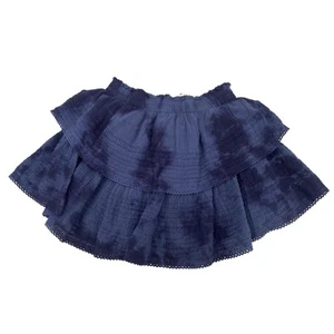 Aerie Gr. M Batik blau Stufen Rock N Rüschen Rock bestickt Ösen - Bild 1 von 10