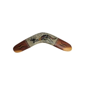 Brigalow Souvenir Boomerang 12" pintado a mano por artista australiano madera nativa - Imagen 1 de 7