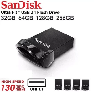 SanDisk Ultra Fit USB 32GB 64GB 128GB 256GB 3.0 Flash Drive Memory Stick Pen - Picture 1 of 18