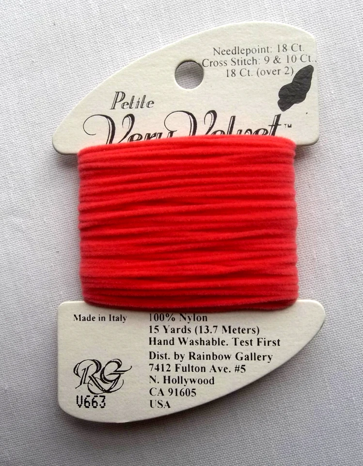 Rainbow Gallery PETITE VERY VELVET  - NEW Embroidery/Cross Stitch - YOU CHOOSE - Image 1 of 1