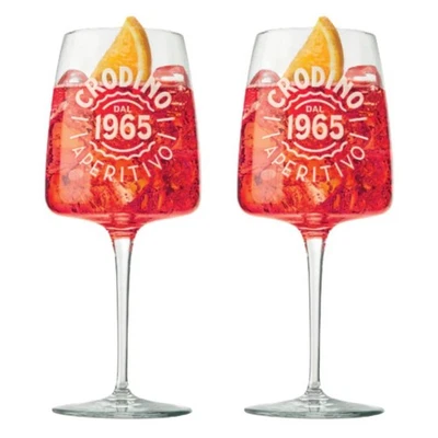 Crodino Aperitivo Gläser 2er Set – Original Designgläser für stilvollen Genuss