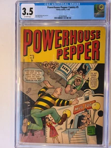 POWER HOUSE PEPPER # 5 TIMELY COMICS 1948 BASIL WOLVERTON STORY AND ART - Picture 1 of 2