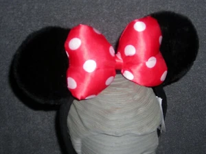 DISNEY MINNIE MOUSE PELZIGE OHREN MIT SCHLEIFE STIRNBAND - Bild 1 von 1