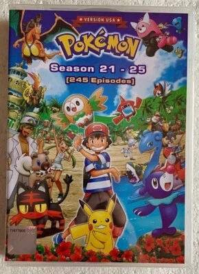 Pokemon Season 21~25 (245 Episodes) Anime DVD (English Version) FREE SHIPPING Foto 1 de 4