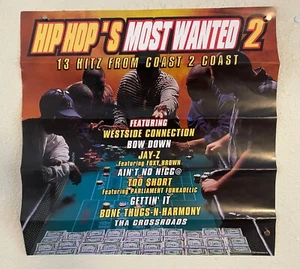Poster: Hip Hop's Most Wanted 2: Jay-Z, Bone Thugs-N-Harmony rap CD promo (A) - Picture 1 of 2