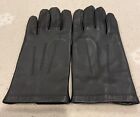M And S Womens Mens Black Leather Gloves   Excellent Conditions  Very Soft Leather