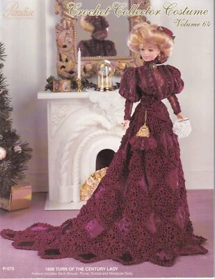 Fashion Doll Crochet Pattern 1899 TURN OF THE CENTURY LADY Paradise Vol 64 - Image 1 of 2