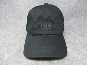 Adidas Hat Cap Strap Back Mens Black Climalite Spell Out Lightweight - Picture 1 of 13