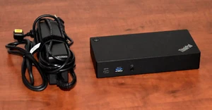Lenovo ThinkPad USB-C Dock (Type 40A9) w/Power Supply & USB-C - TESTED, WORKS! - Picture 1 of 3