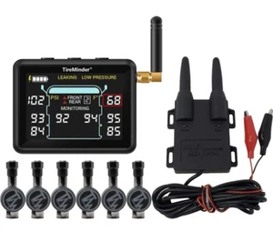 TireMinder i10 RV TPMS with 6 Flow Through Transmitters, Black **BRAND NEW** - Bild 1 von 5