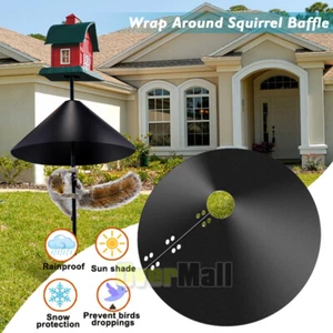 Squirrel Proof Bird Feeder Heavy Duty Baffle Guard 14 in Diameter - 1 Pack Black - Picture 1 of 16