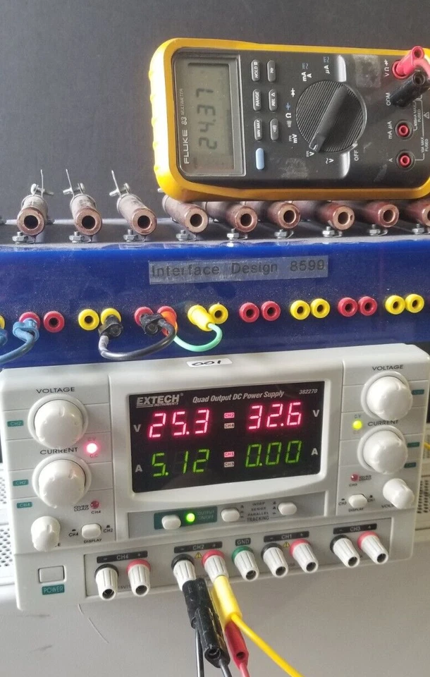 Extech 382270 Four Output Lab Power Supply TESTED @ MAX LOAD 2x30V@5A, 3.3-6V@3A - Image 1 of 4