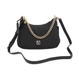 Victoria's Secret Umhängetasche schwarz Crossbody goldfarben Kette - Bild 1 von 4